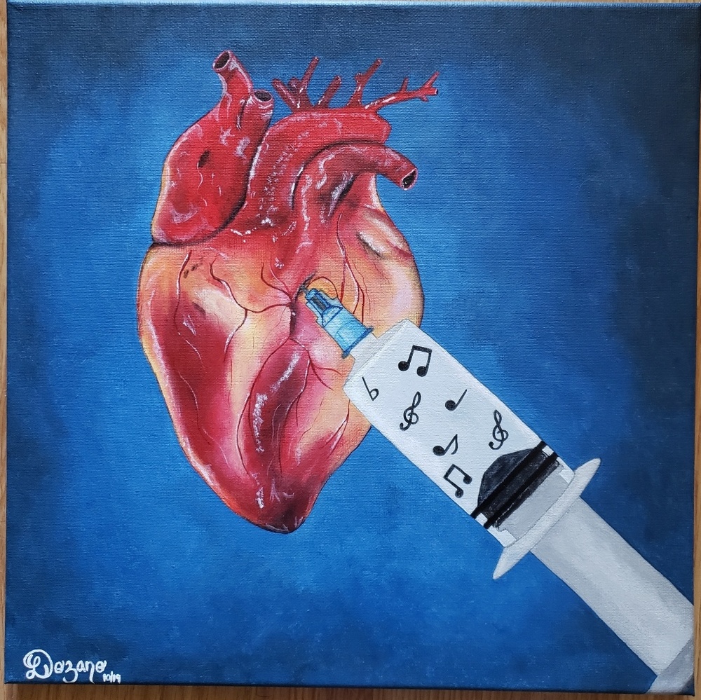 Original painting Music adrenaline shot